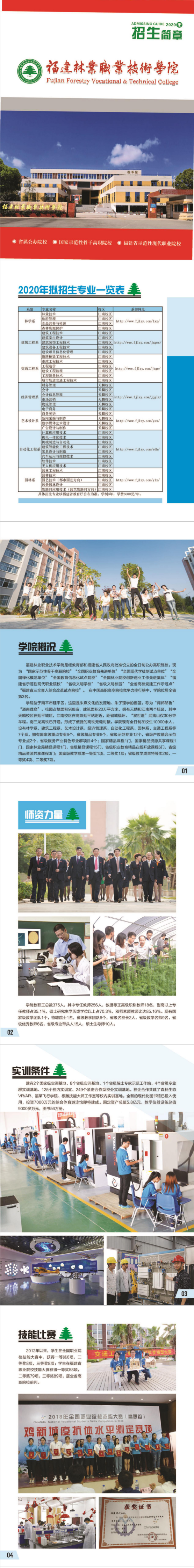 福建林业职业技术学院2020年招生简章