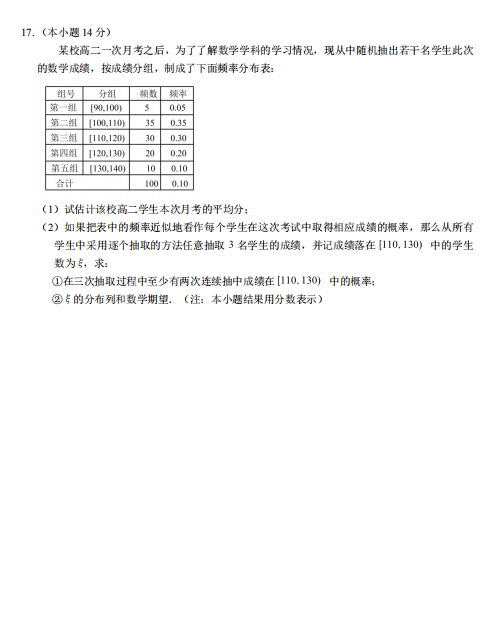 2020届北京市海淀实验中学高三数学三模考前热身练习试题（图片版）4