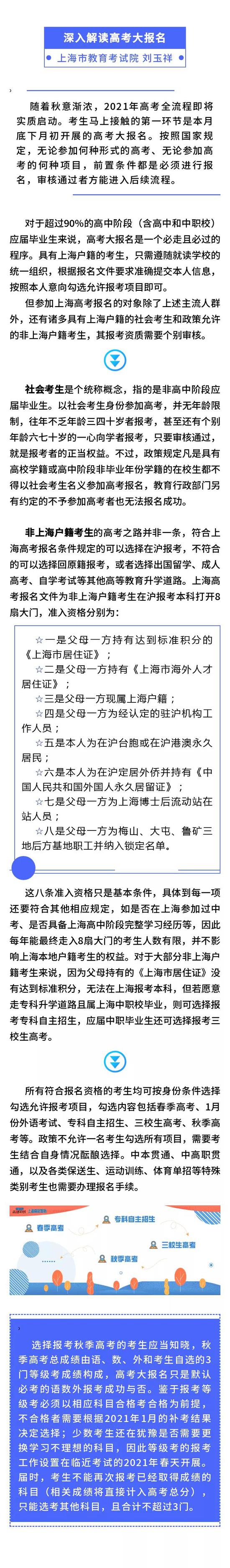 上海2021高考全流程即将启动