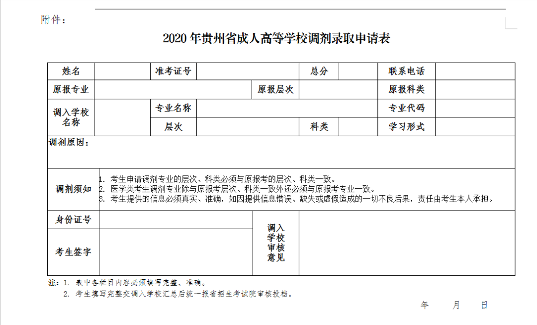 贵州省2020年成人高校招生录取结果查询公告