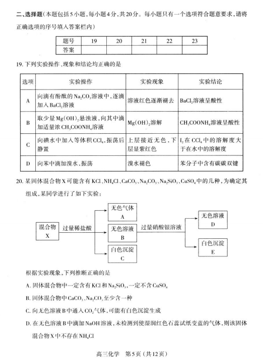 2019-2020ɽʡ̫ԭиW(xu)όW(xu)ĩԇDƬ棩5