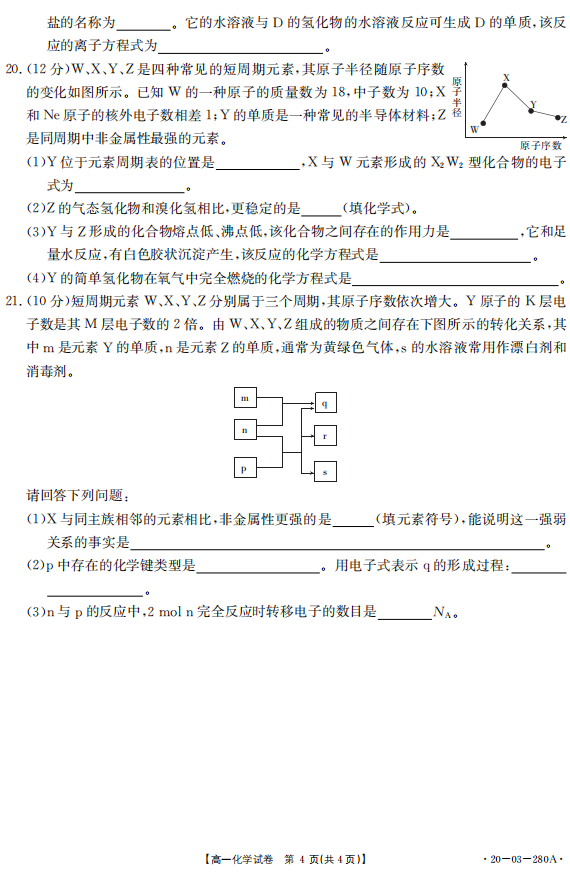 2020úʡl(xing)иһW(xu)W(xu)3¿ԇ}4