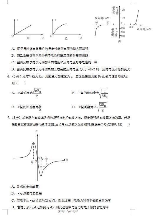 2020㽭ʡ_(ti)ЌW(xu)߿һģԇ}DƬ棩3