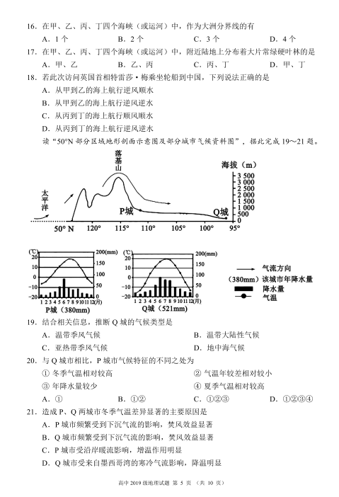 2021ĴʡسУ(lin)˸߶όW(xu)(lin)ԇ}DƬ棩5