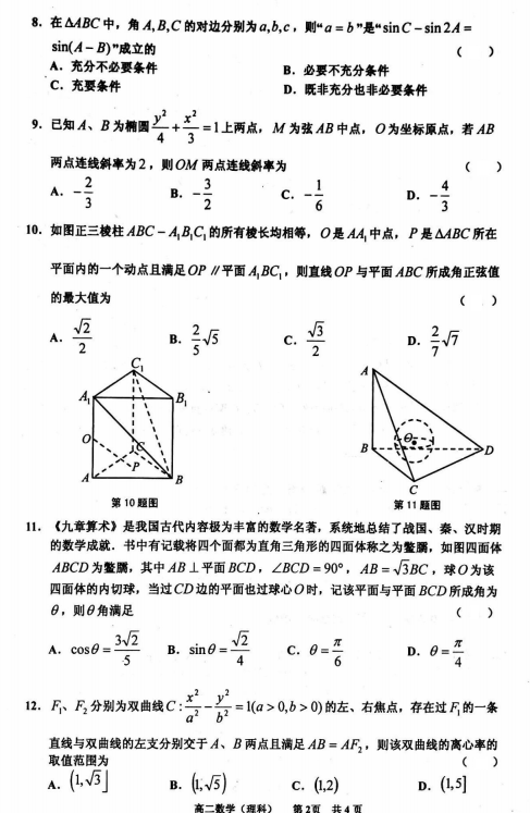 2021ýʡ(zhn)и߶όW(xu)Ɣ(sh)W(xu)ĩ|(zh)zy(c)ԇ}DƬ棩2