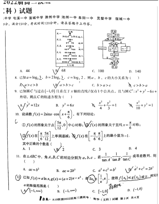 2022A10(lin)˸ĿƔ(sh)W(xu)׿ԇ}DƬ棩2