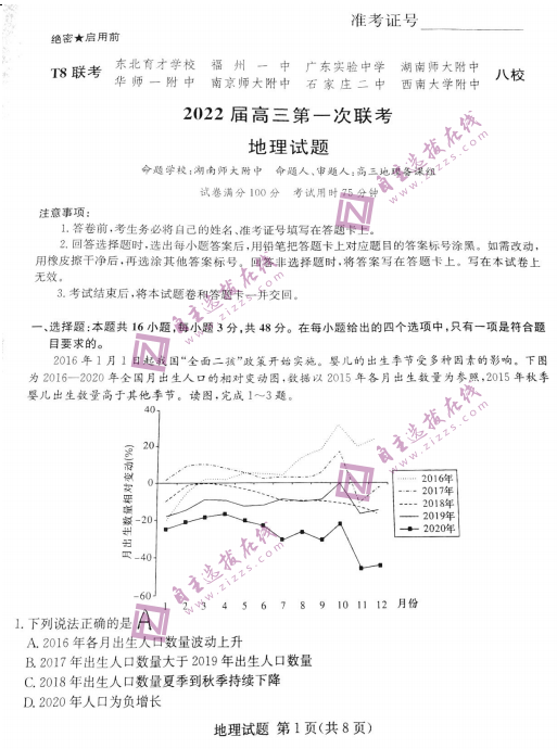 2022ȫT8(lin)һ(lin)ԇ}d棩